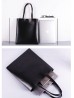 Solid Colour Glossy PU Tote Bag 